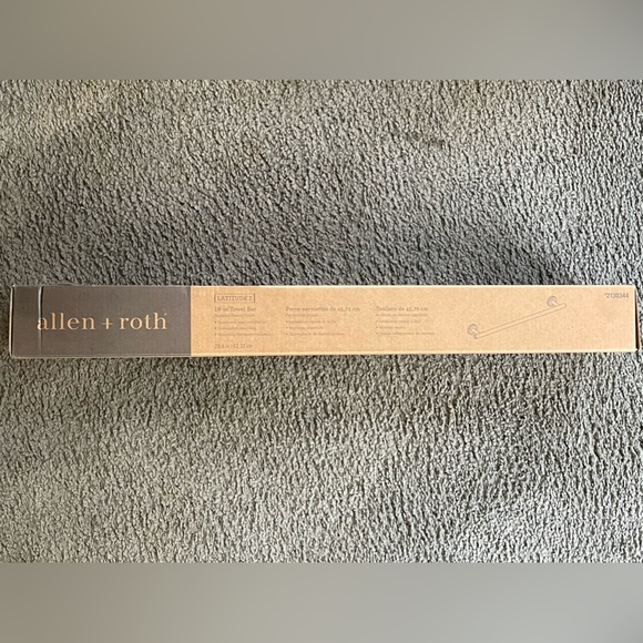 NIB 18” BRUSHED BRONZE TOWEL BAR. Allen + Roth. - Picture 5 of 7